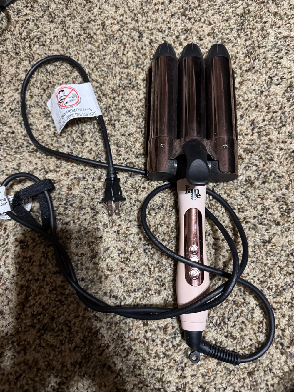Lange Triple Barrel Waver in Pink and Rose Gold